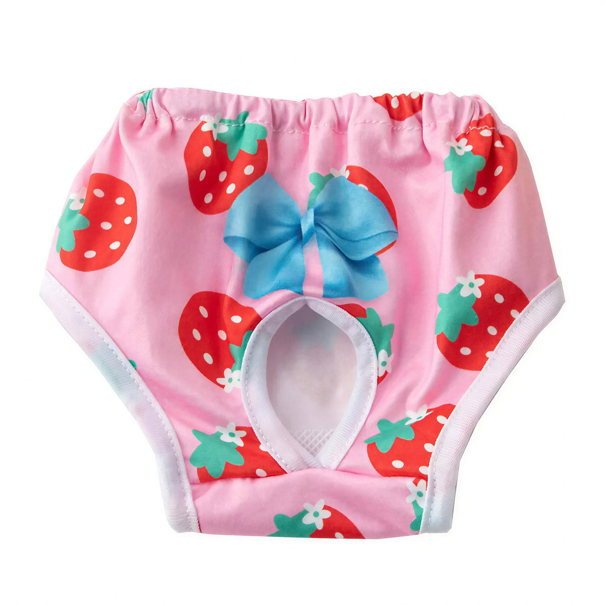 Couche pour Chat avec des Fraises Imprimées et un Nœud Papillon Pour toi Mon chat