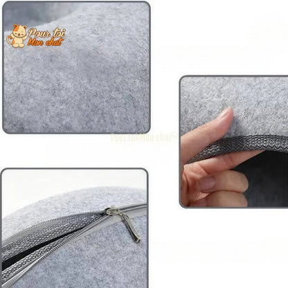 PANIER DE MAISON EN FEUTRE NATUREL POUR CHAT - DONUT4CAT™ Pour toi Mon chat