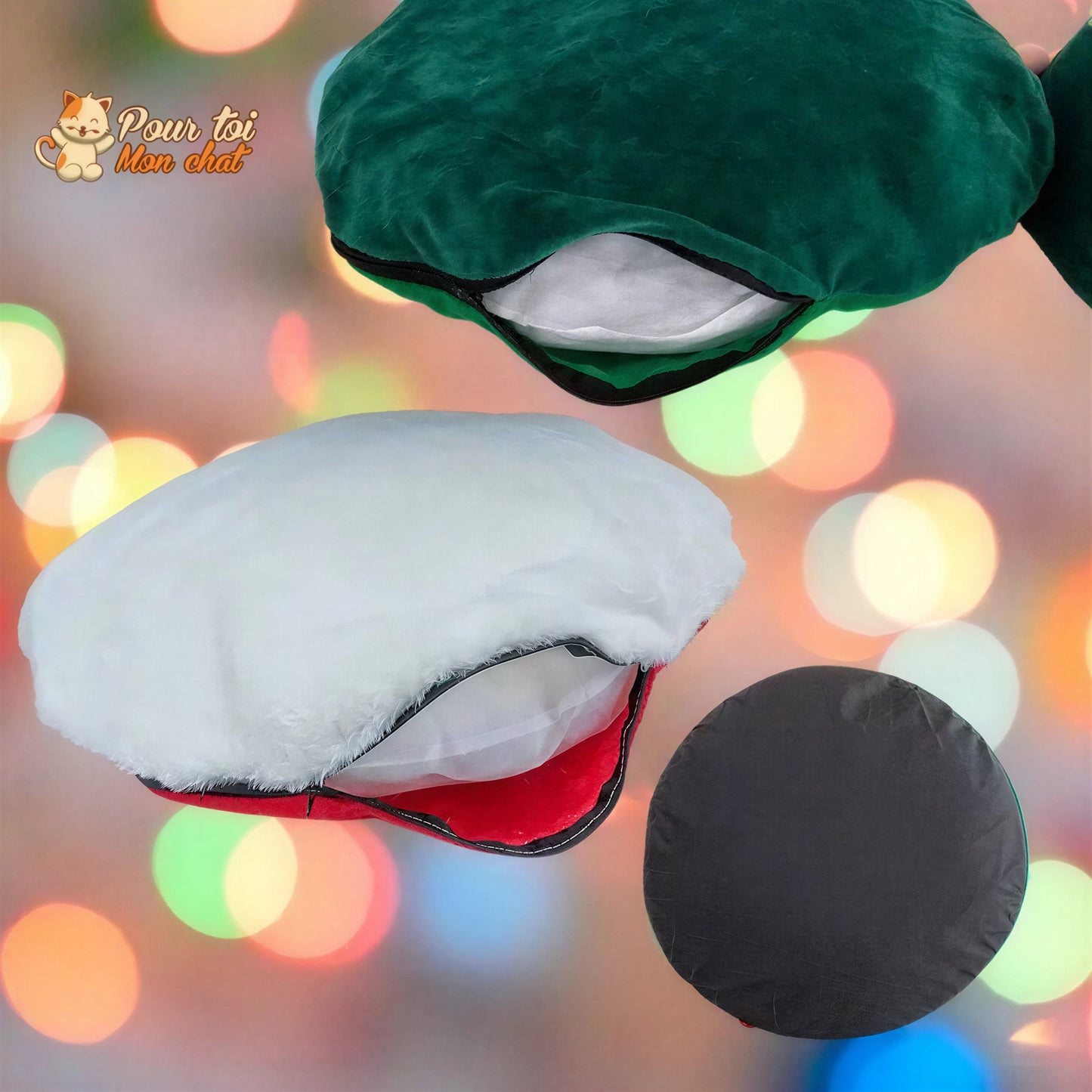 Noël Sapin de Noël Or et Argent - Pour Chat - SapinVelours™ Pour toi Mon chat