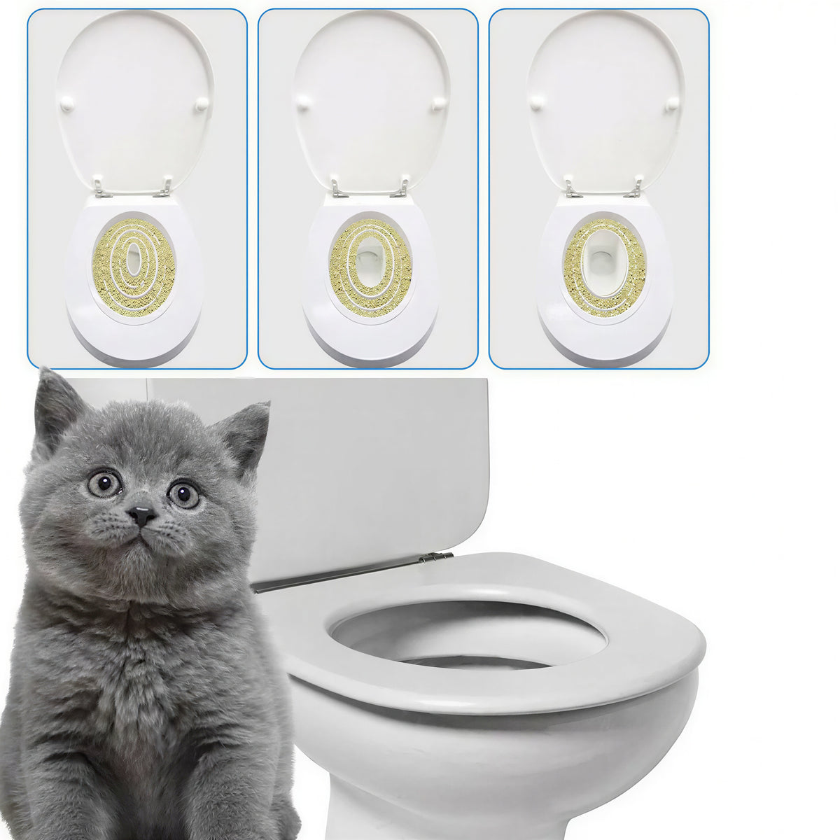 Toilettes d'entraînement en PVC pour chat - vue 2