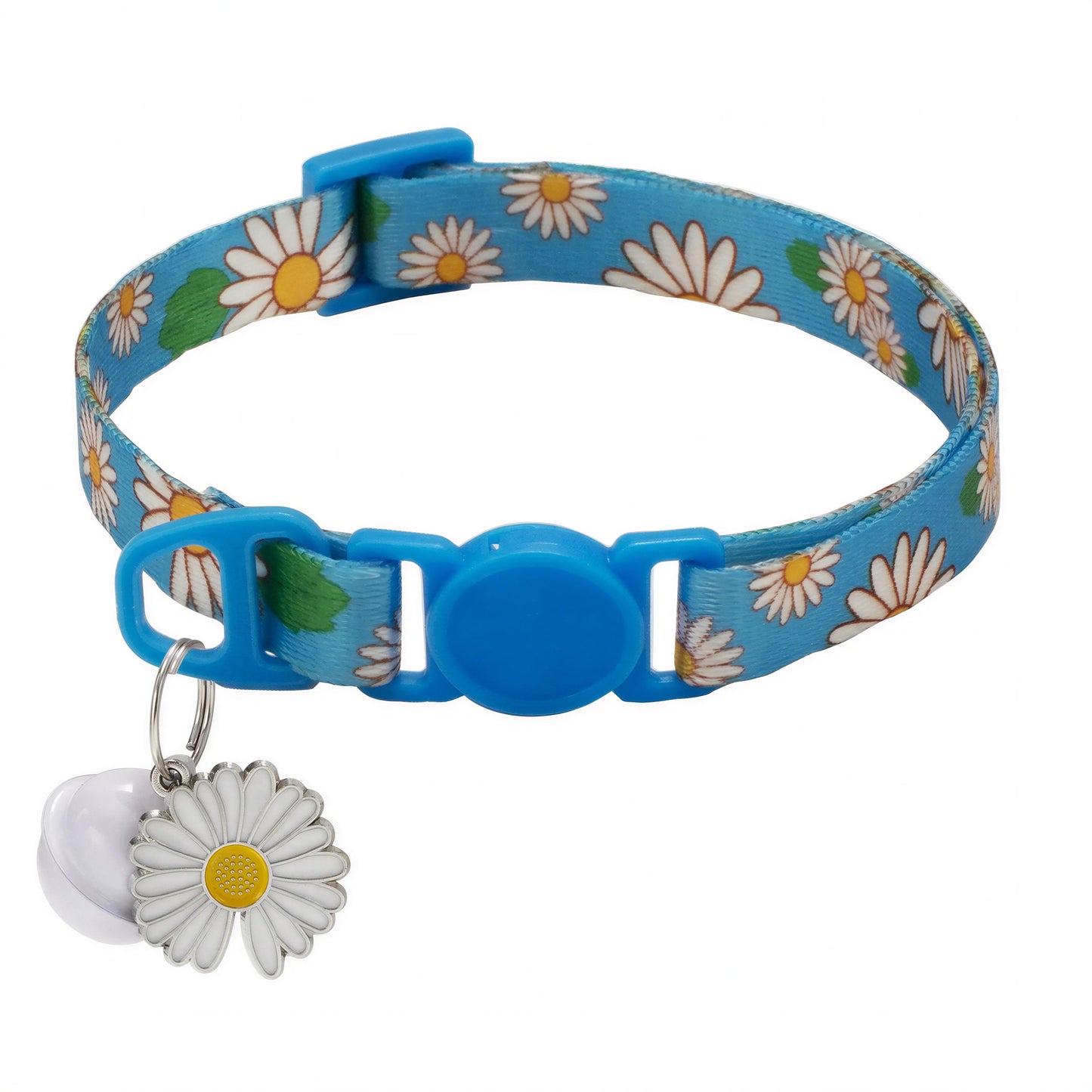 Collier Chat Anti Étranglement avec Motifs de Fleurs et Clochette Pour toi Mon chat