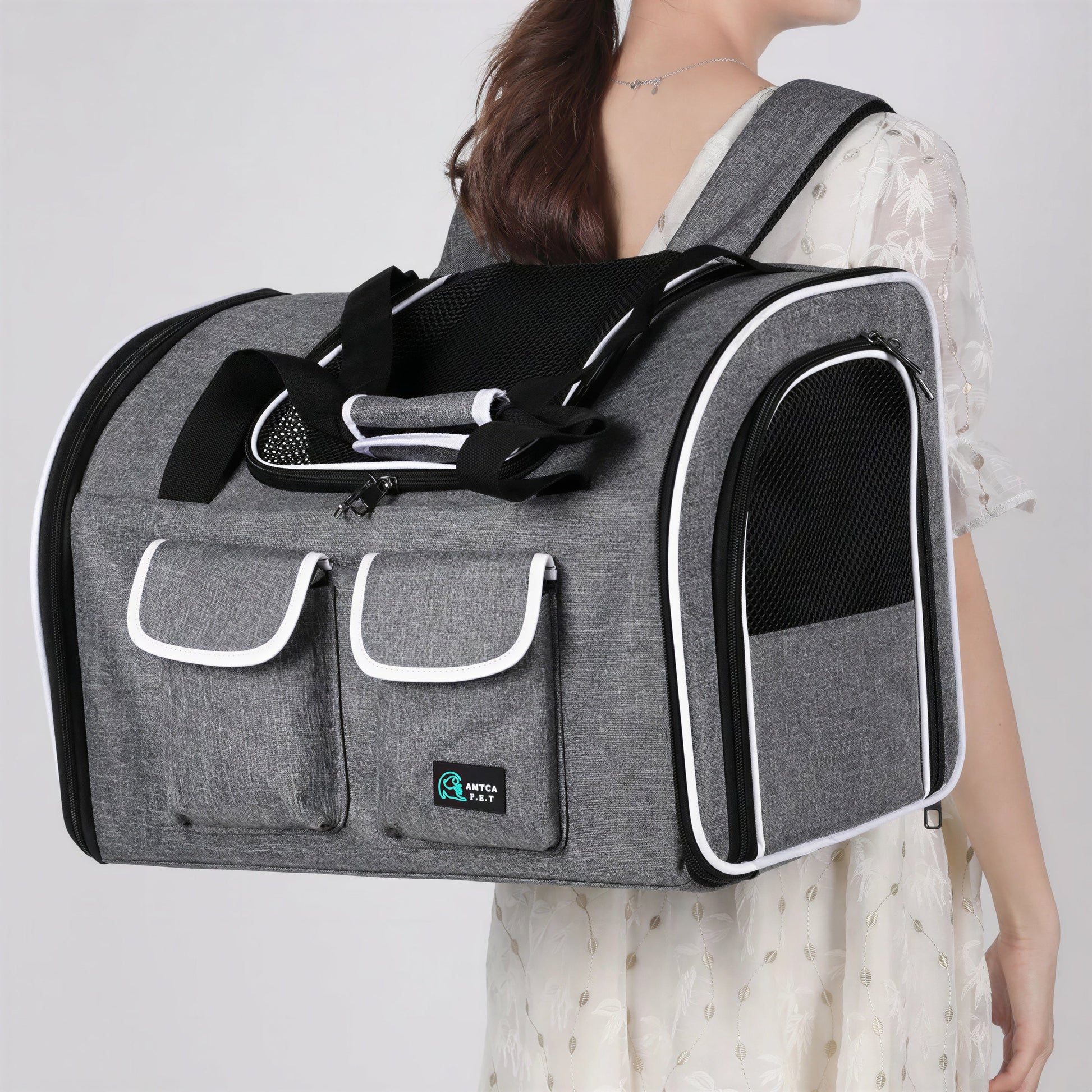 Sac de voyage portable à bandoulière pour chat Pour toi Mon chat