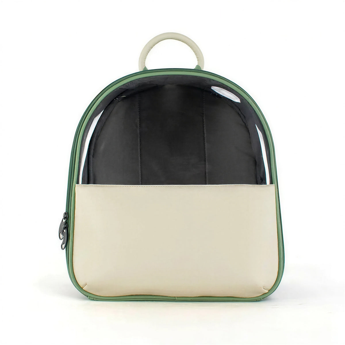 Sac à dos de voyage transparent vert pour chat - vue 2