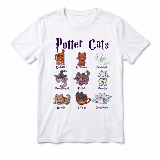 T-shirt manches courtes avec chats imprimés pour femme Pour toi Mon chat