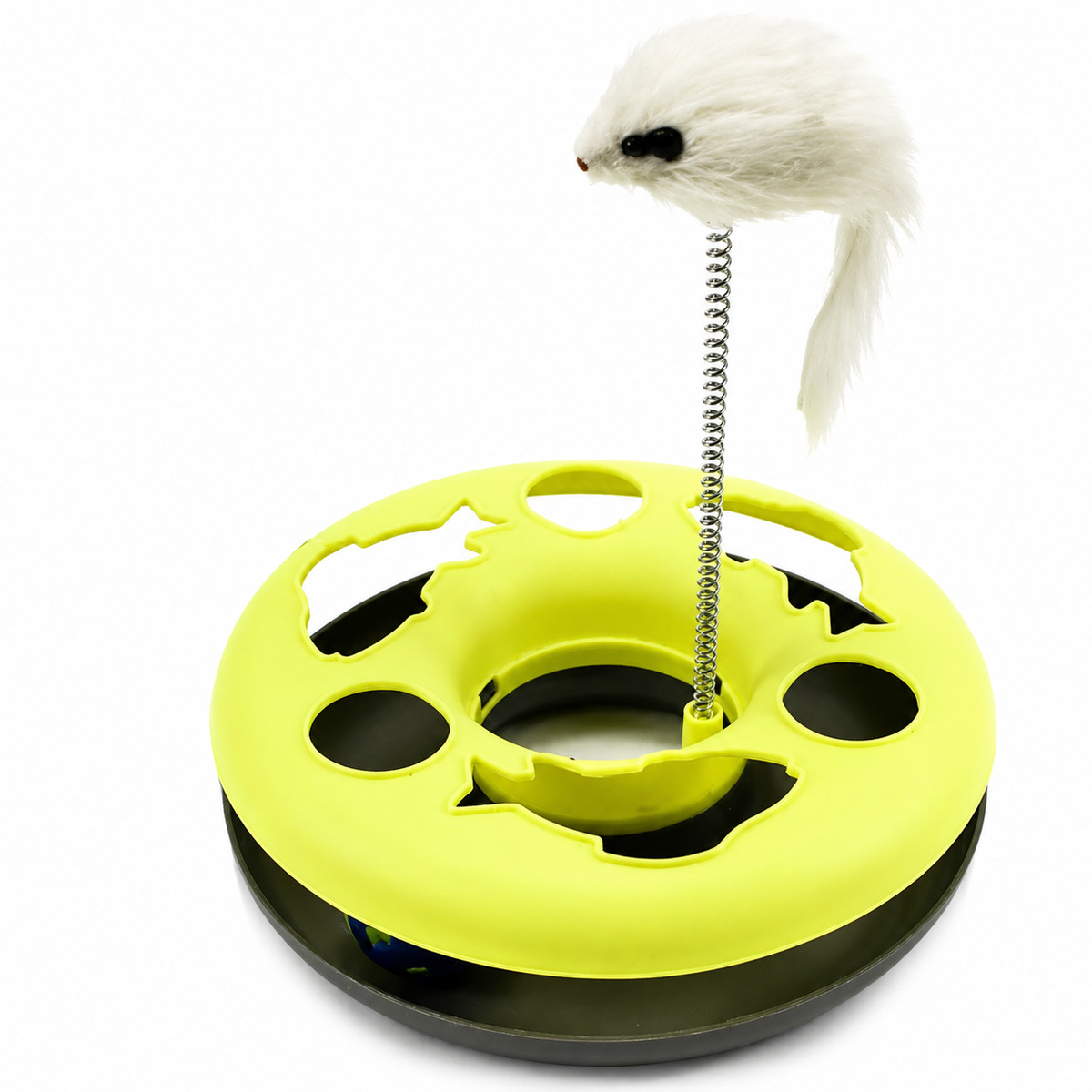 Jouet à balles et plumes : 2 jouets en 1 interactifs pour chat - Pilou-Pilou™ Pour toi Mon chat