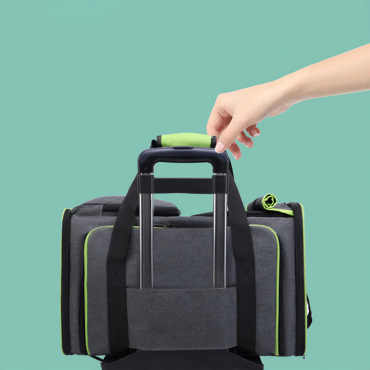 Sac de transport pliable et respirant en tissu oxford pour chat - vue 5