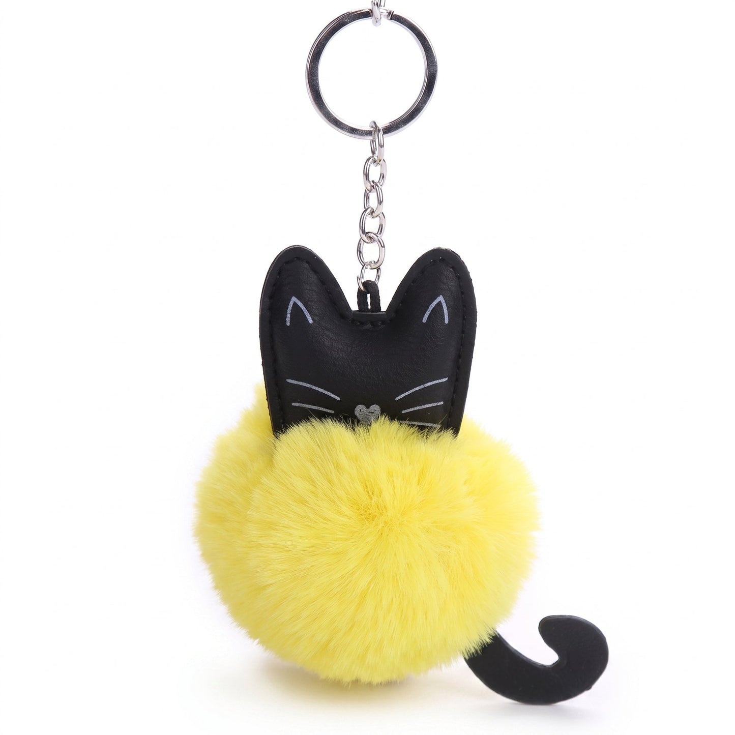 Porte-clés mignon en forme de chat avec boule de fourrure Pour toi Mon chat