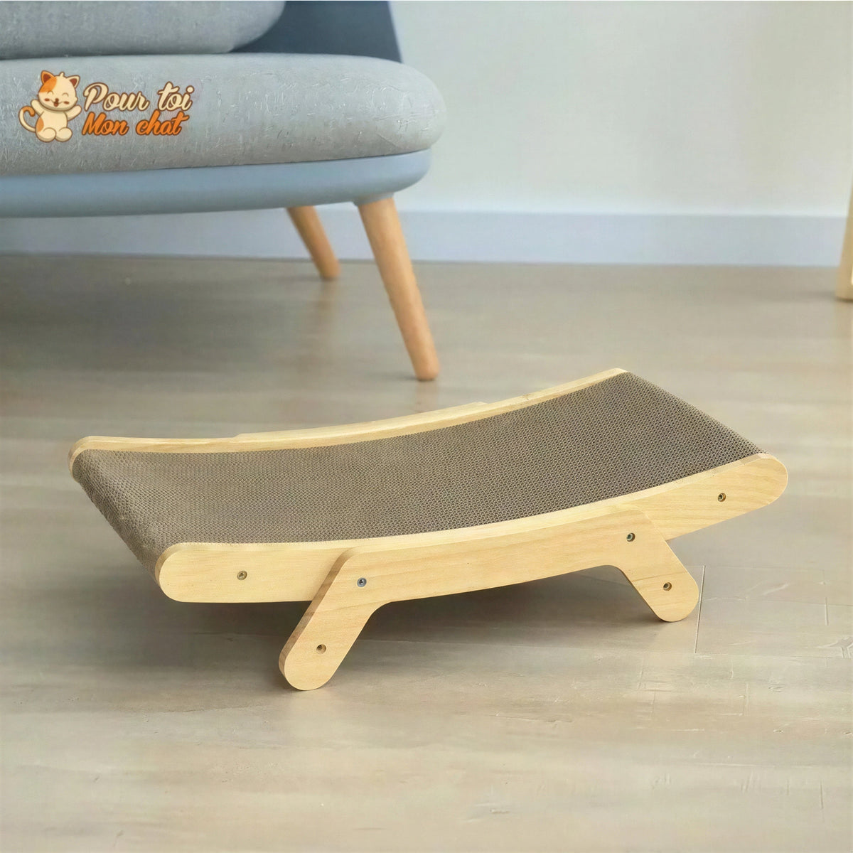 La planche à gratter 3 en 1 Griffoir, Lit, Jouet - pour Chat - Grat’Minou™ Pour toi Mon chat