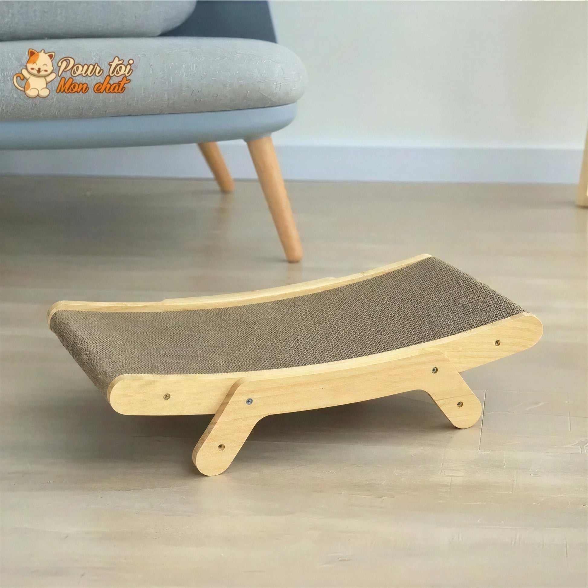 La planche à gratter 3 en 1 Griffoir, Lit, Jouet - pour Chat - Grat’Minou™ Pour toi Mon chat