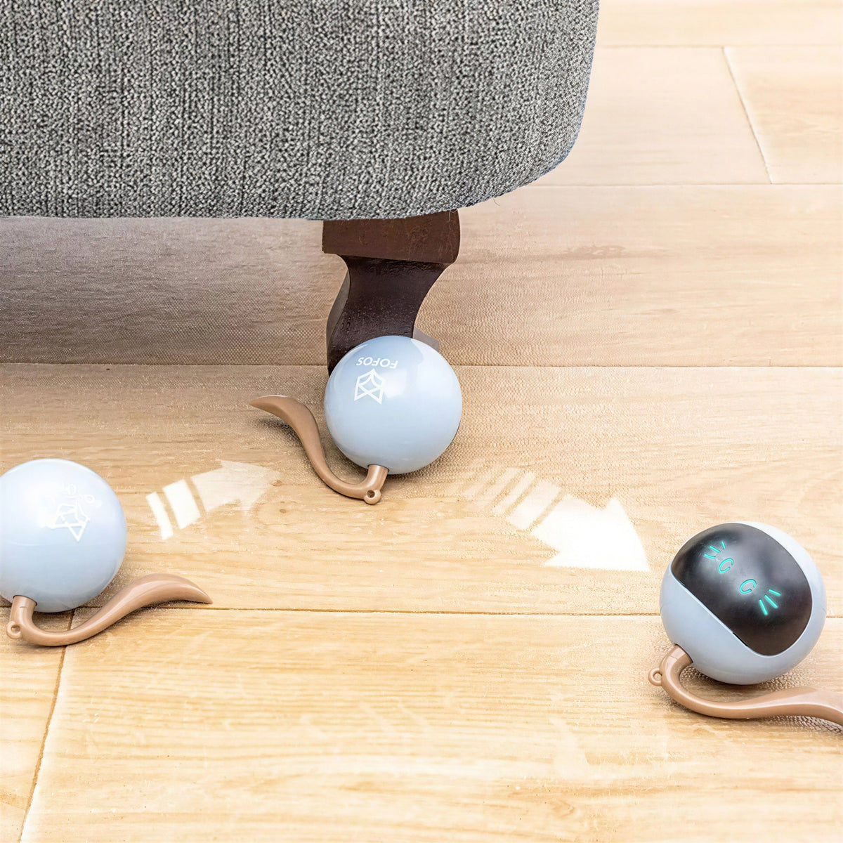 Balle interactive rotative et intelligente à LED pour chaton Pour toi Mon chat