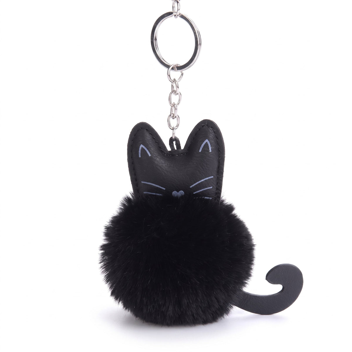 Porte-clés mignon en forme de chat avec boule de fourrure Pour toi Mon chat