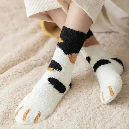 Cadeau Fan De Chat Chaussettes En Forme De Patte De Chat Douce - vue 5