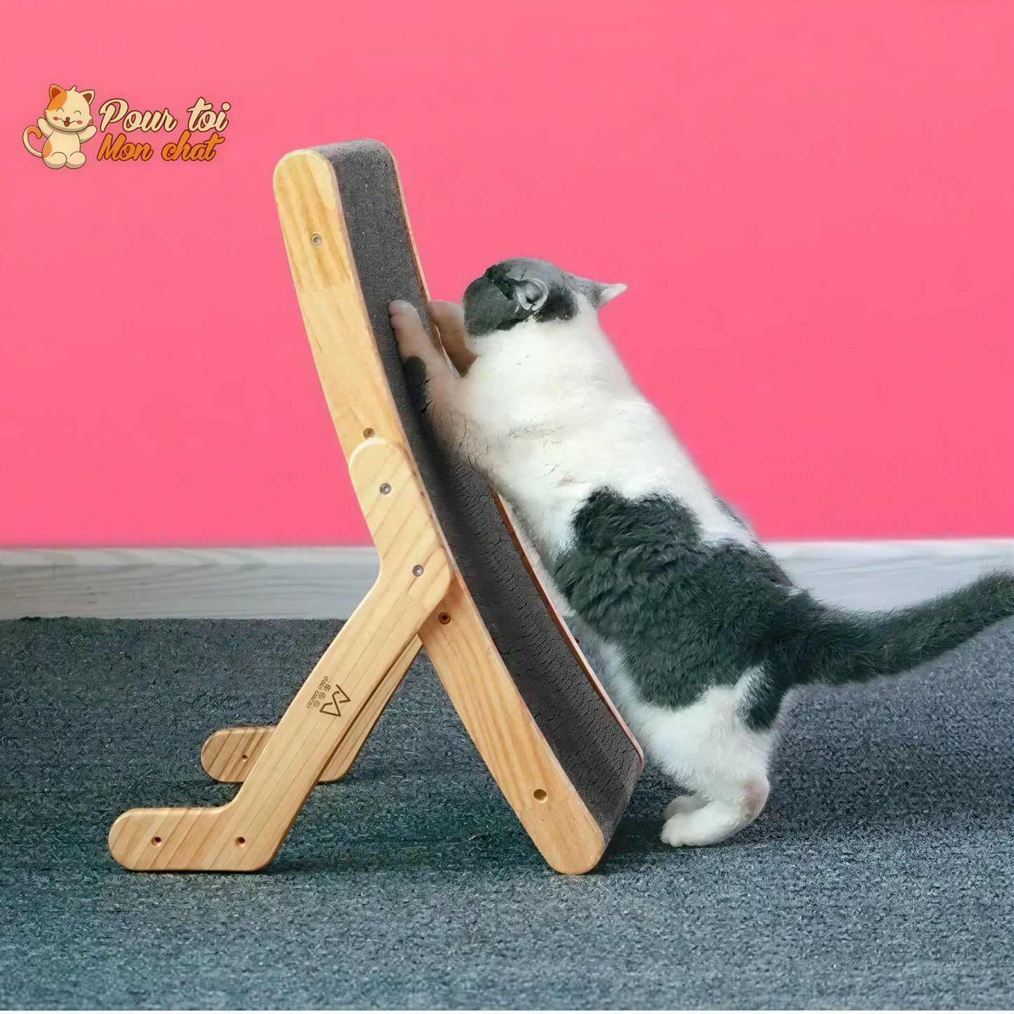La planche à gratter 3 en 1 Griffoir, Lit, Jouet - pour Chat - Grat’Minou™ Pour toi Mon chat