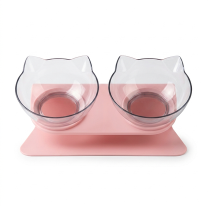 Gamelle Tête de Chat 2 en 1 - Cat'Twin'Bowl™ Pour toi Mon chat