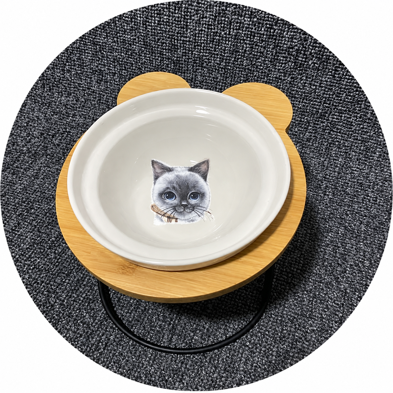 Bols d’alimentation et de boisson en céramique pour chats - MonChatBol™ Pour toi Mon chat