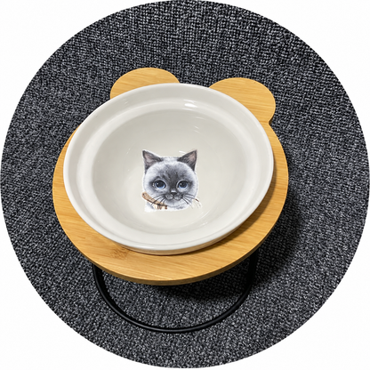 Bols d’alimentation et de boisson en céramique pour chats - MonChatBol™ Pour toi Mon chat