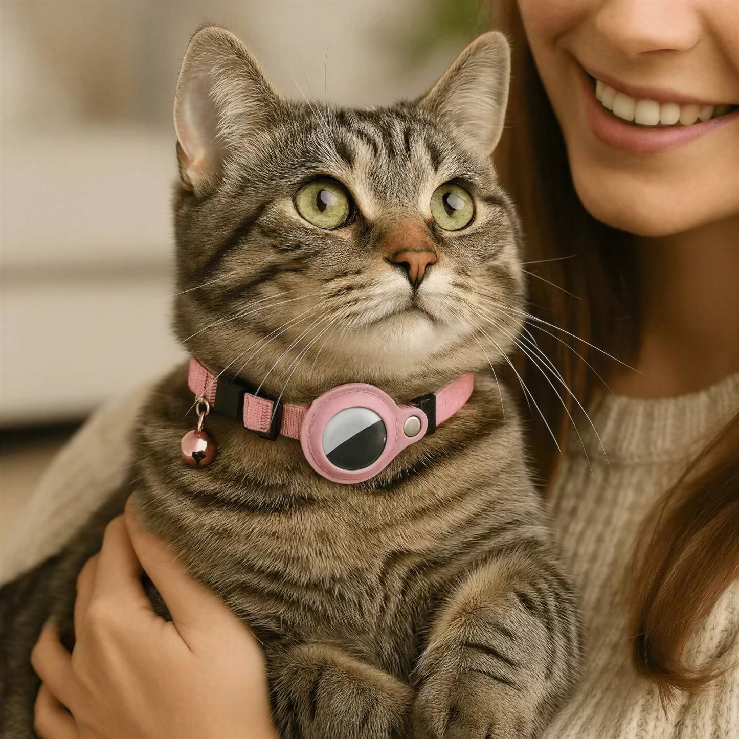 Collier GPS Chat - Support Airtag, Collier de Suivi Anti Perte Pour toi Mon chat