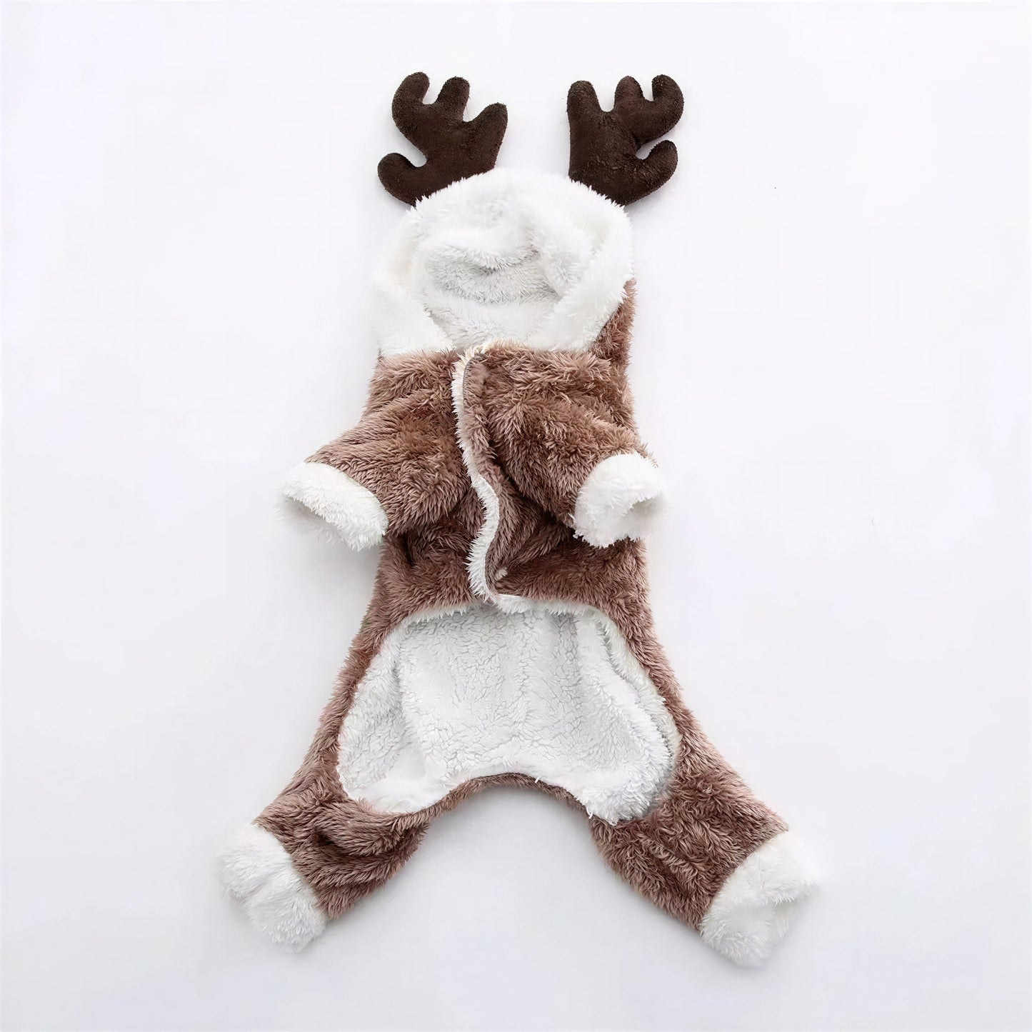 Manteau pour Chat Style Combinaison avec des Cornes de Cerf sur la Capuche Pour toi Mon chat