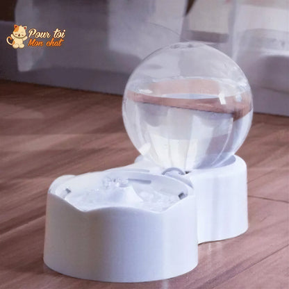 Fontaine pour chat avec pompe à eau silencieuse avec capteur de mouvement Pour toi Mon chat