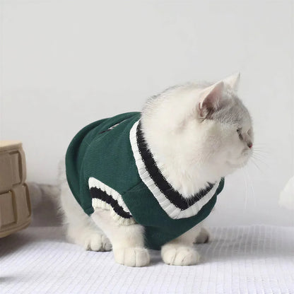 Pull pour Chat en Coton avec un Blason dans le Dos Pour toi Mon chat