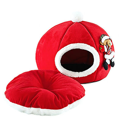 Noël Lit et Coussins en forme de Renne, Citrouille, Botte et Sapin de Noël - pour Chat - NOËLdeCHAT™ Pour toi Mon chat