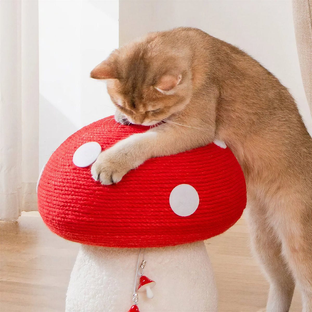 Planche à gratter en sisal en forme de champignon pour chat - vue 3