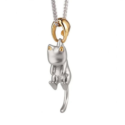 Collier avec pendentif de chat simple pour femme Pour toi Mon chat