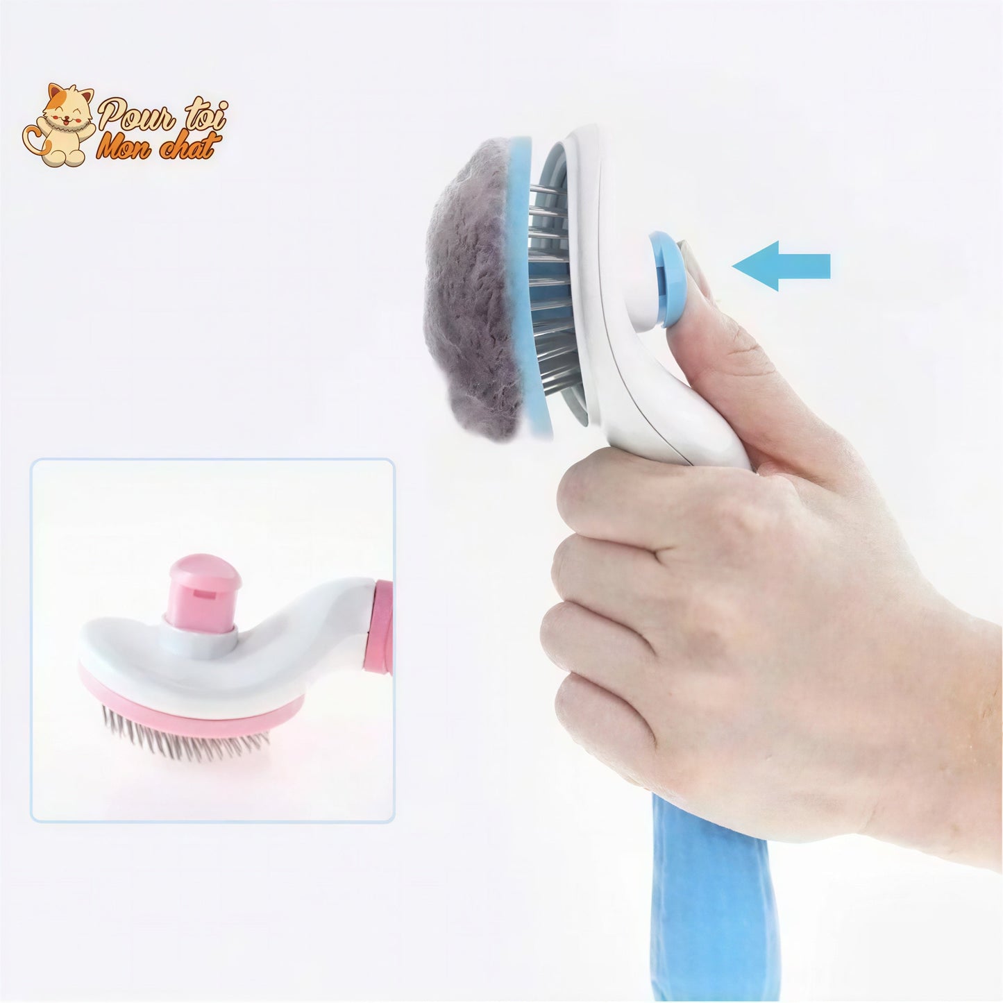 Brosse et peigne pour Poils de Chat - CleanyBrush™ Pour toi Mon chat