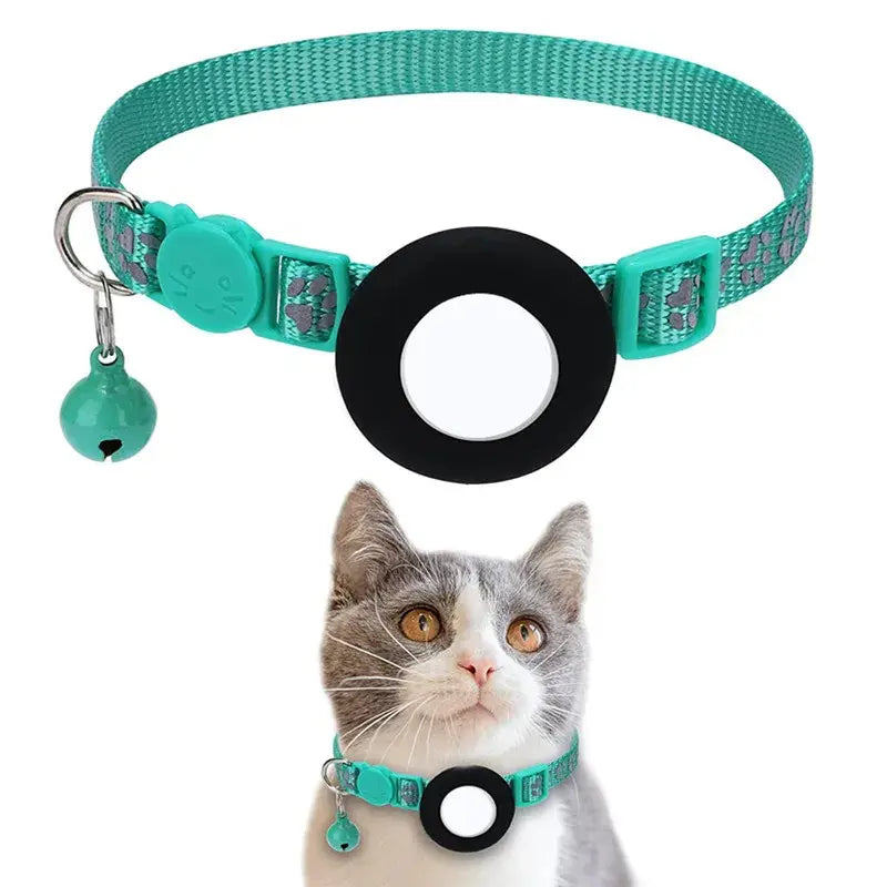Collier Chat Anti Étranglement à Dégagement Rapide avec Emplacement pour Traqueur Pour toi Mon chat
