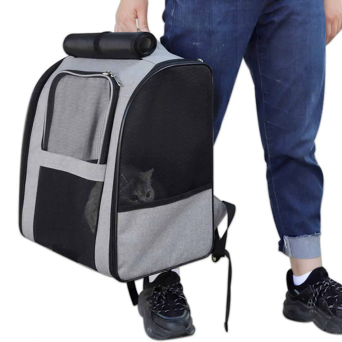Sac de transport à bandoulière pour chat Pour toi Mon chat