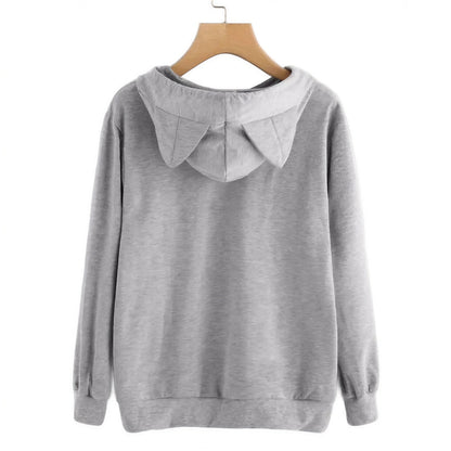 Sweat à capuche en forme de chat pour femmes Pour toi Mon chat