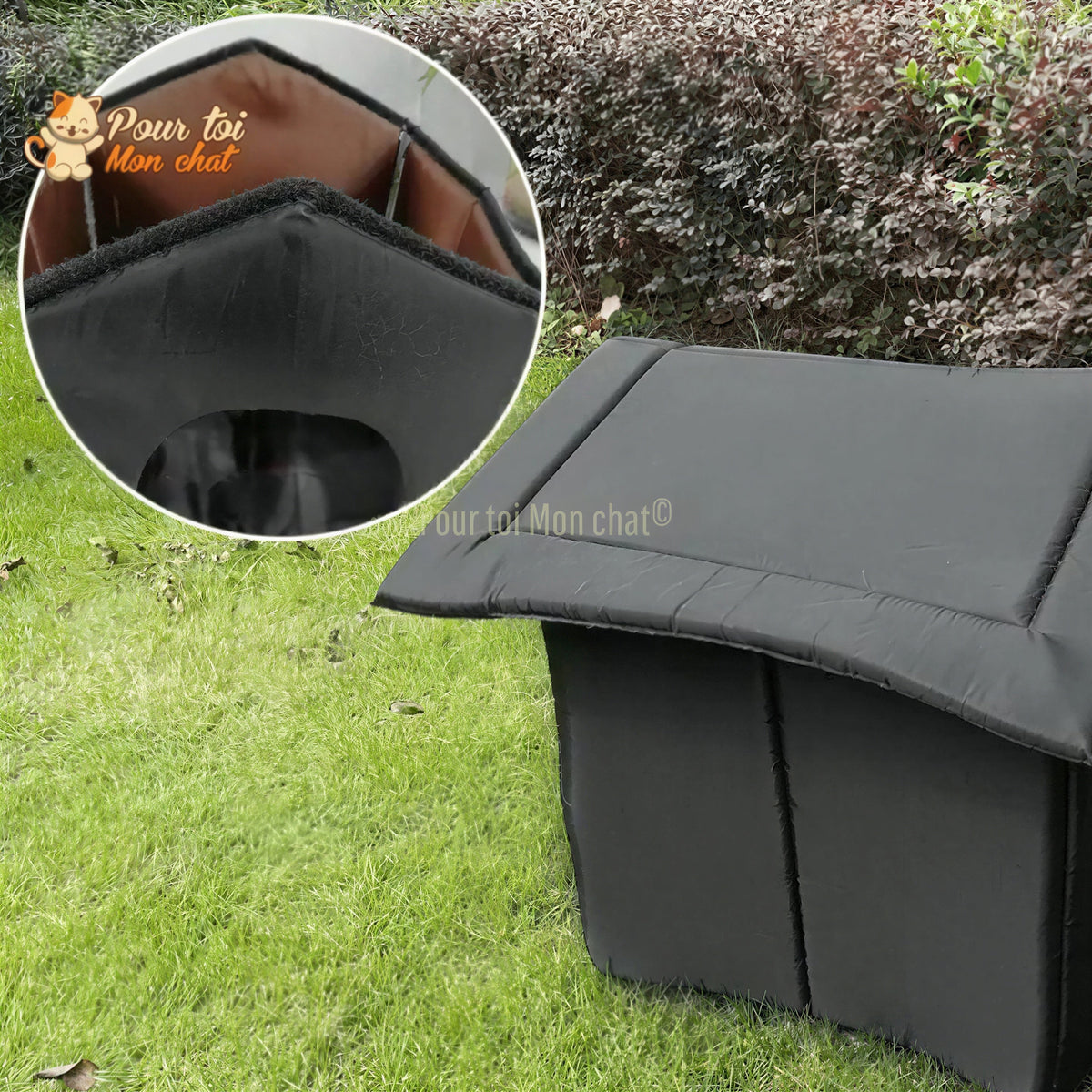 MAISON ÉTANCHE POUR CHAT D’EXTÉRIEUR - CABANE4CAT™ Pour toi Mon chat
