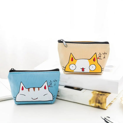 Sac à monnaie en toile de coton avec dessin de chats Pour toi Mon chat