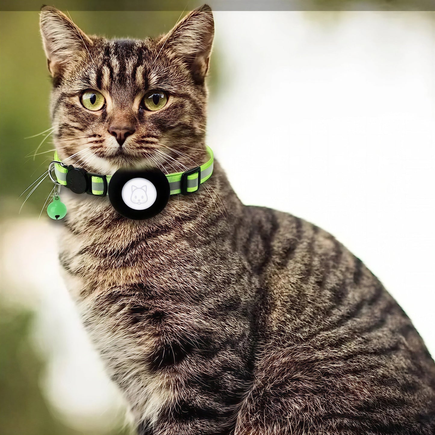 Collier Anti Fugue avec une Petite Cloche et une Poche pour Localisateur Pour toi Mon chat