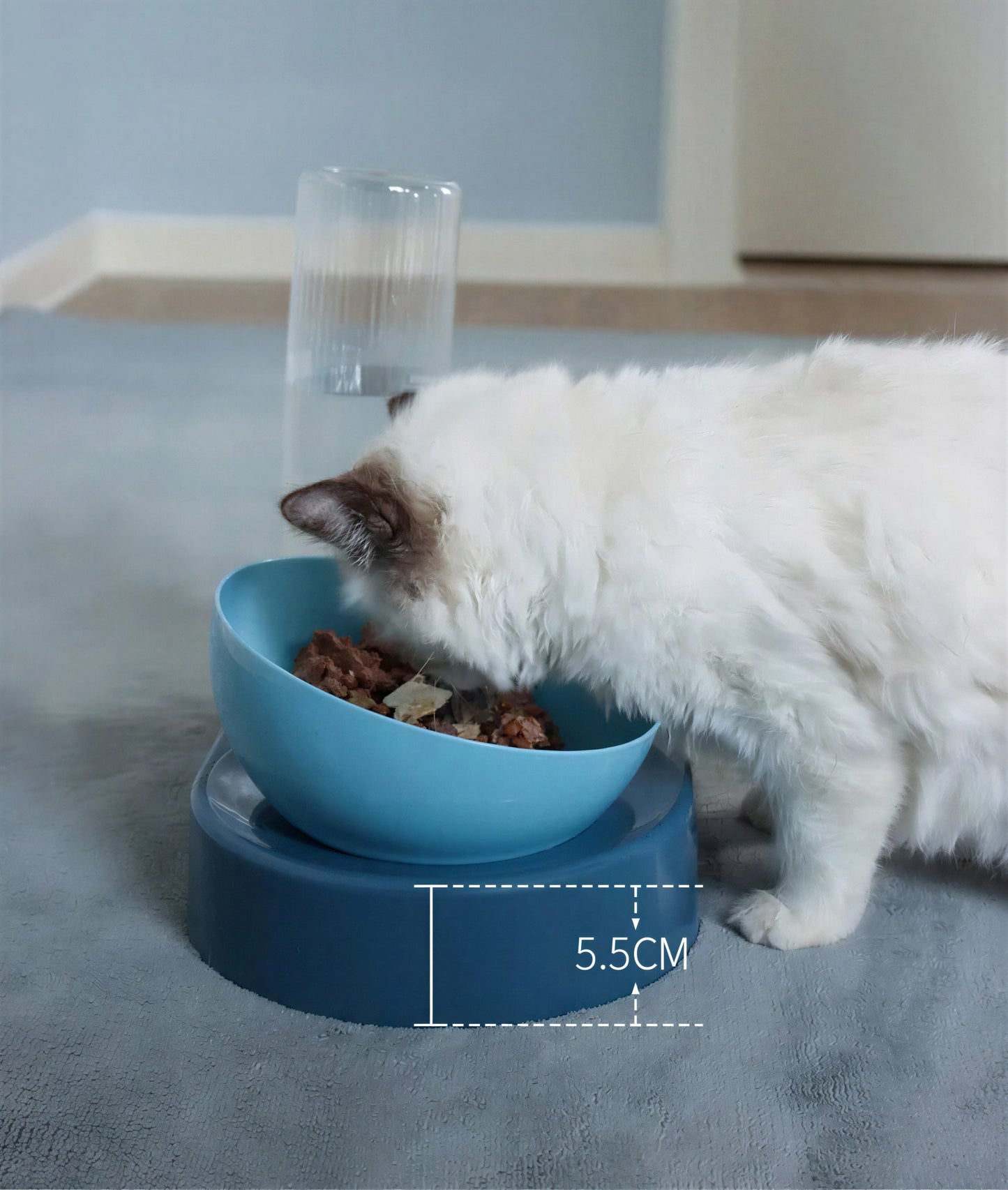 Double bol pour chat avec support surélevé Pour toi Mon chat