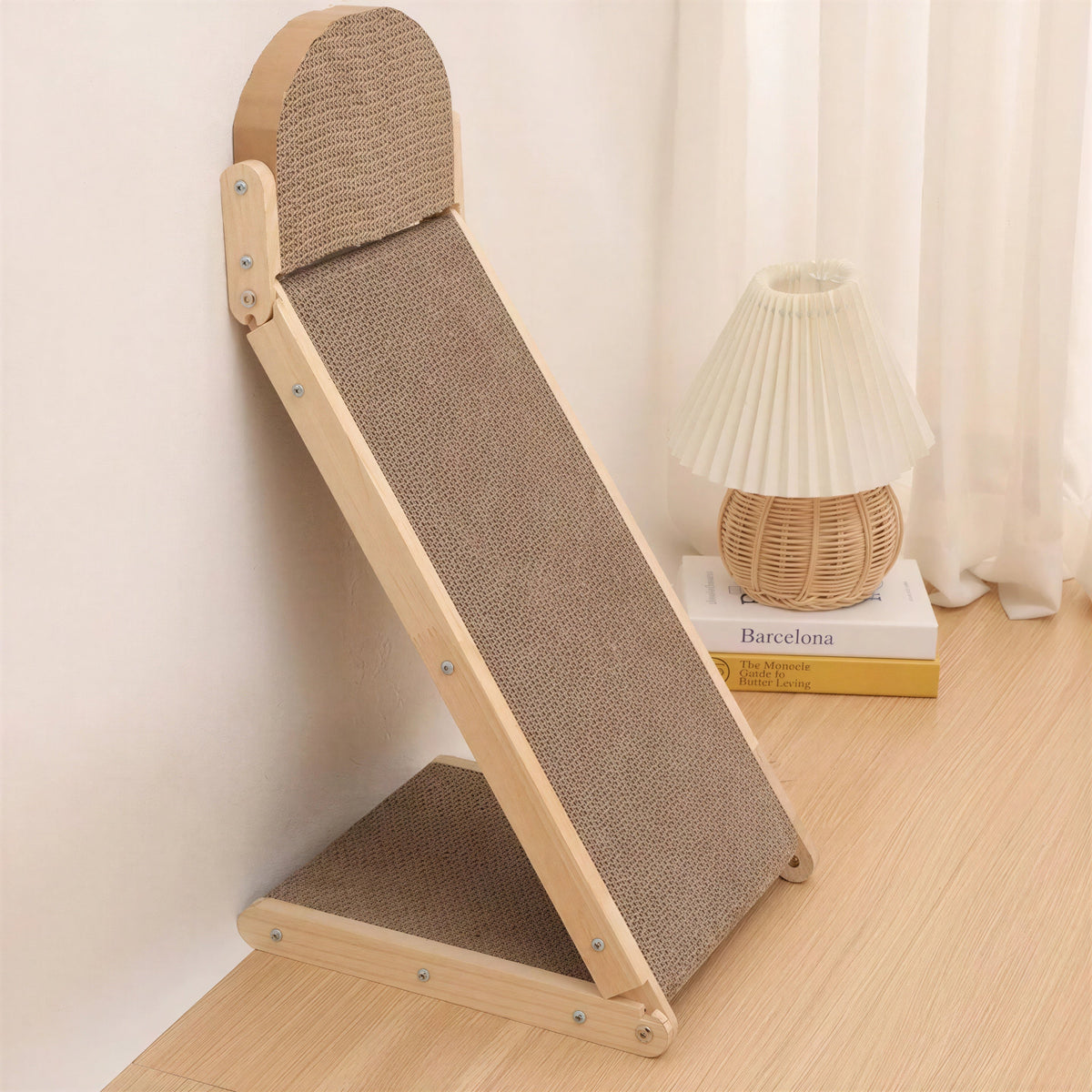 Planche à gratter verticale en bois massif pour chats Pour toi Mon chat