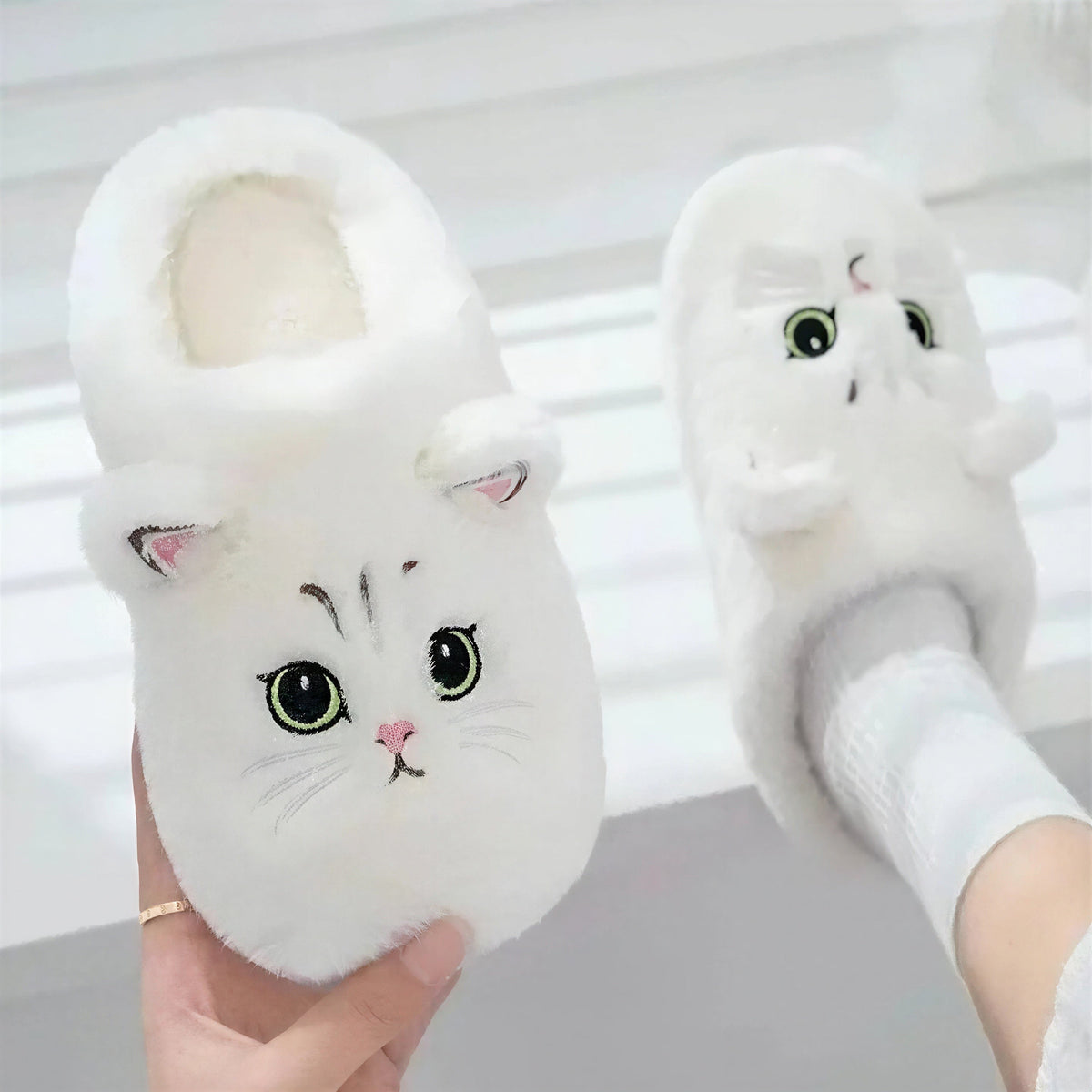 Cadeau Fan De Chat Chausson Blanc Pour toi Mon chat