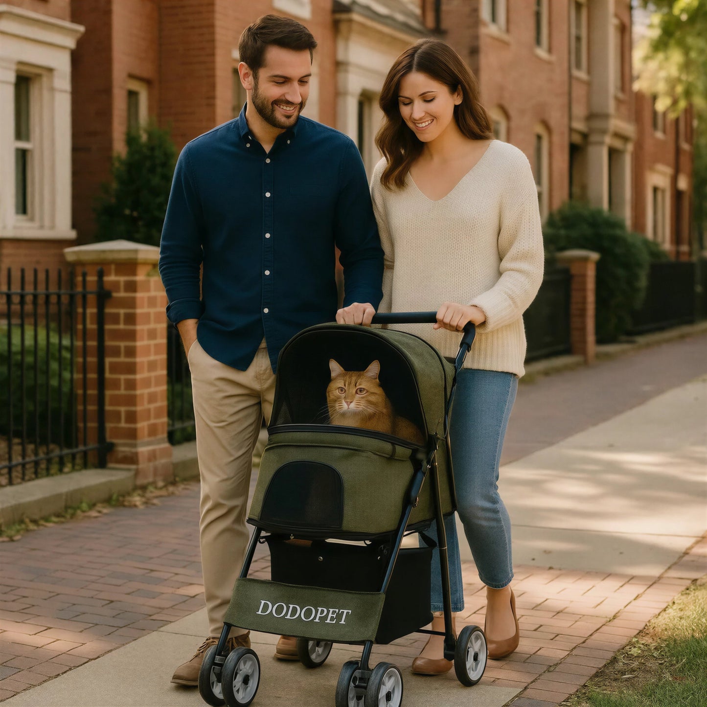 Poussette pour Chat Pratique et Élégante – Confort Optimal pour Promenade et Voyage Pour toi Mon chat