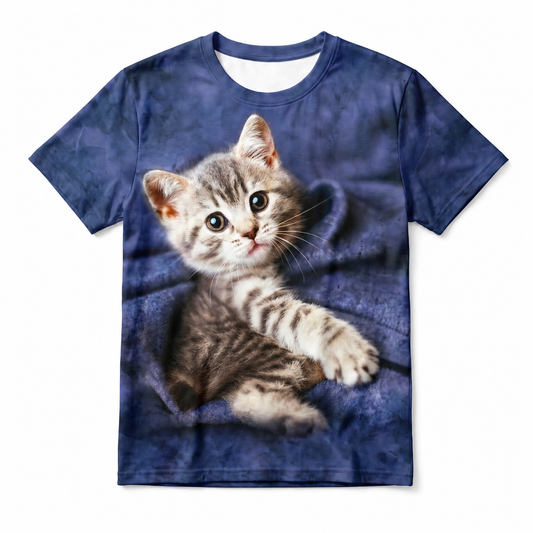 T-shirt avec chat mignon imprimé en 3D pour femme Pour toi Mon chat