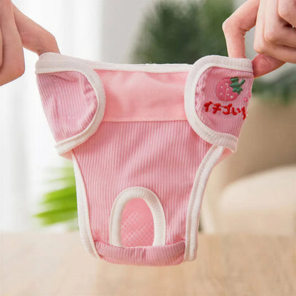 Couche pour Chat Design et Douce avec une Fraise Imprimée Pour toi Mon chat