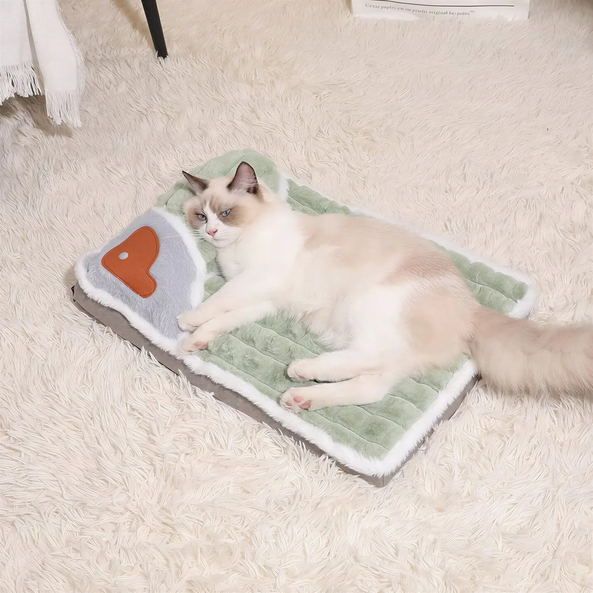 Tapis de lit doux et luxueux pour chat Pour toi Mon chat