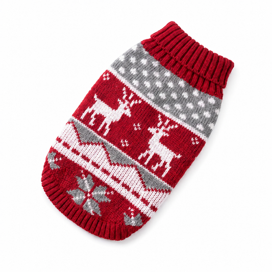 Pull pour Chat Chaud Style Noël avec des Cerfs Pour toi Mon chat