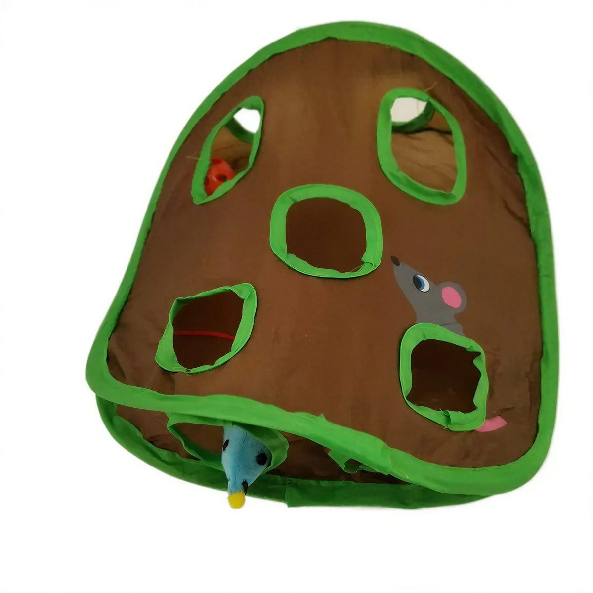 Tente de jeu à neuf trous avec souris et cloche pour chat Pour toi Mon chat