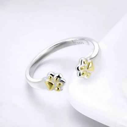 Bague Chat en Forme de Pattes pour Femme Pour toi Mon chat
