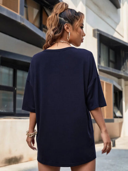 T-shirt à manches courtes avec imprimé de chat dans une poche pour femme Pour toi Mon chat