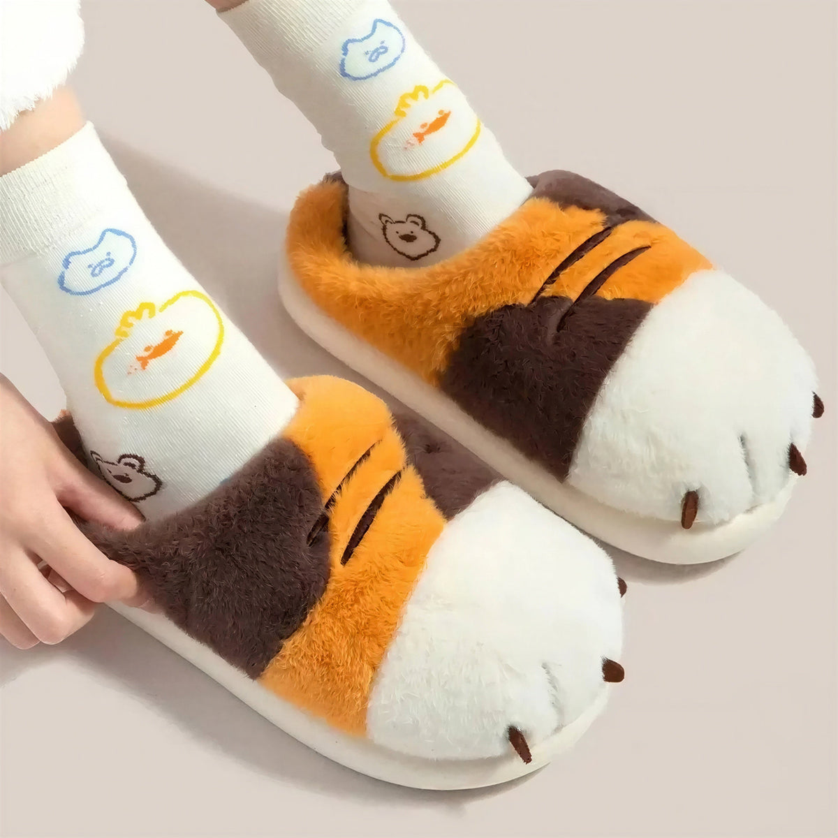 Cadeau Fan De Chat Chausson Patte De Chat Avec Petites Griffes Pour toi Mon chat