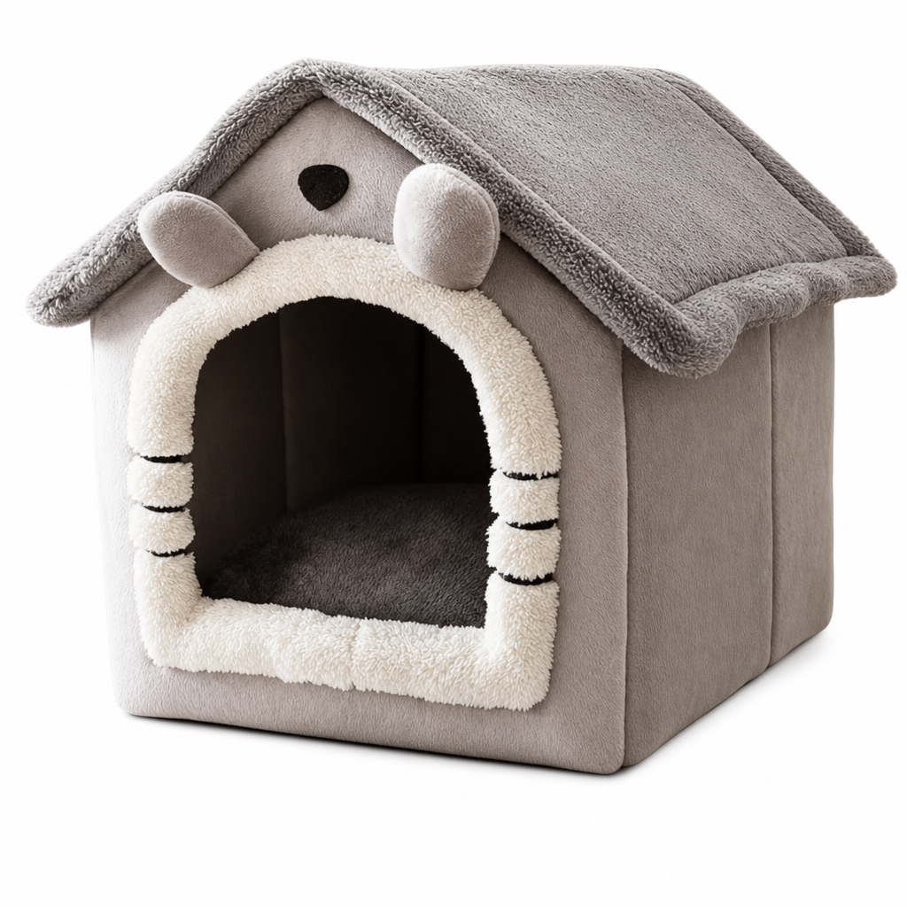 PETITE MAISON EN PELUCHE POUR CHAT – TOITpourCHAT™ Pour toi Mon chat
