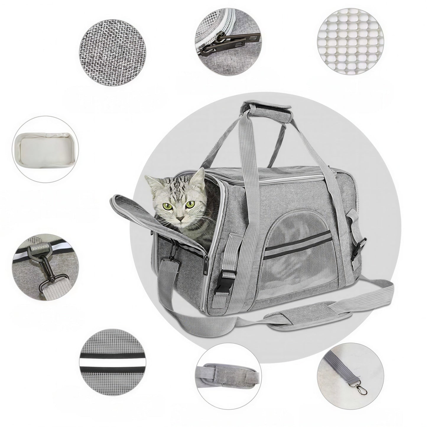 Sac à main à bandoulière pour le transport des chats Pour toi Mon chat