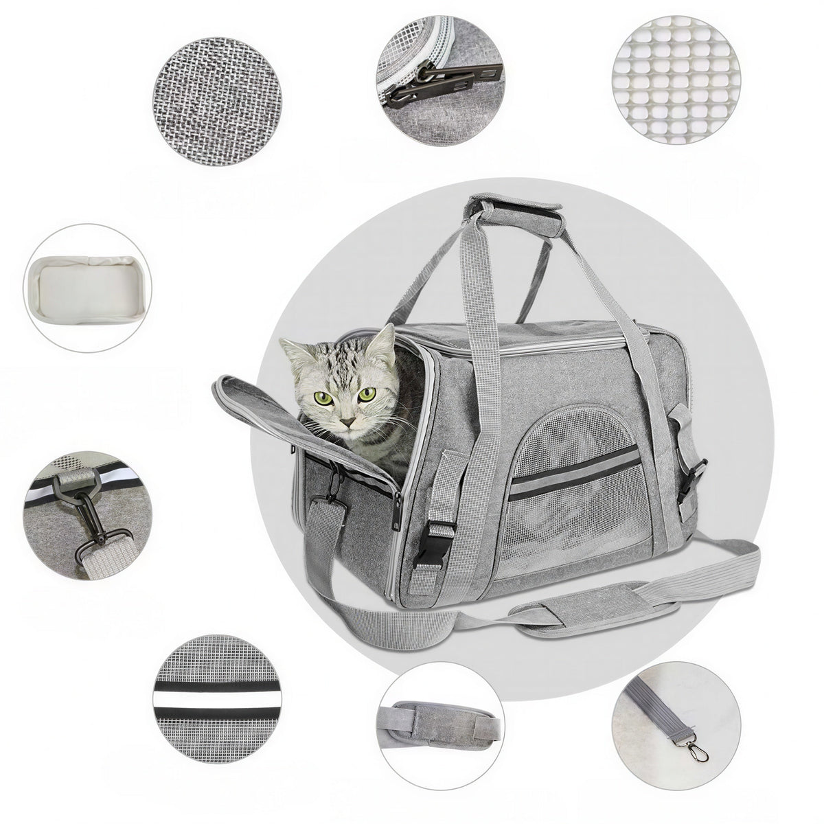 Sac à main à bandoulière pour le transport des chats Pour toi Mon chat
