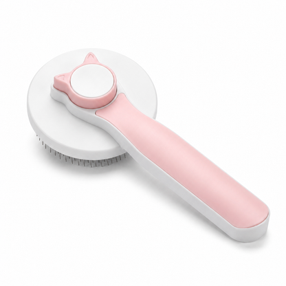 Peigne dépilatoire rond en plastique avec bouton pour chat Pour toi Mon chat